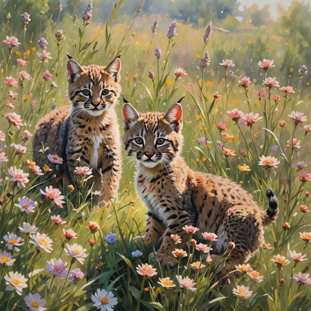 Bobcat Twins Flower Meadow II