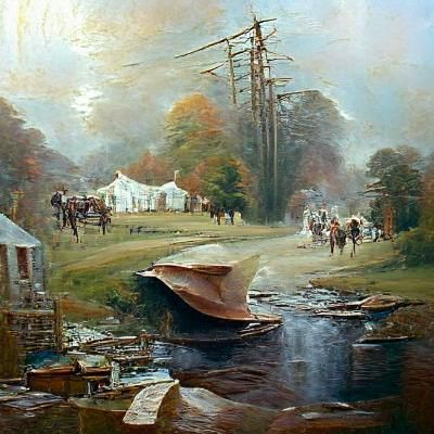 Historical Scene as Oil Painting