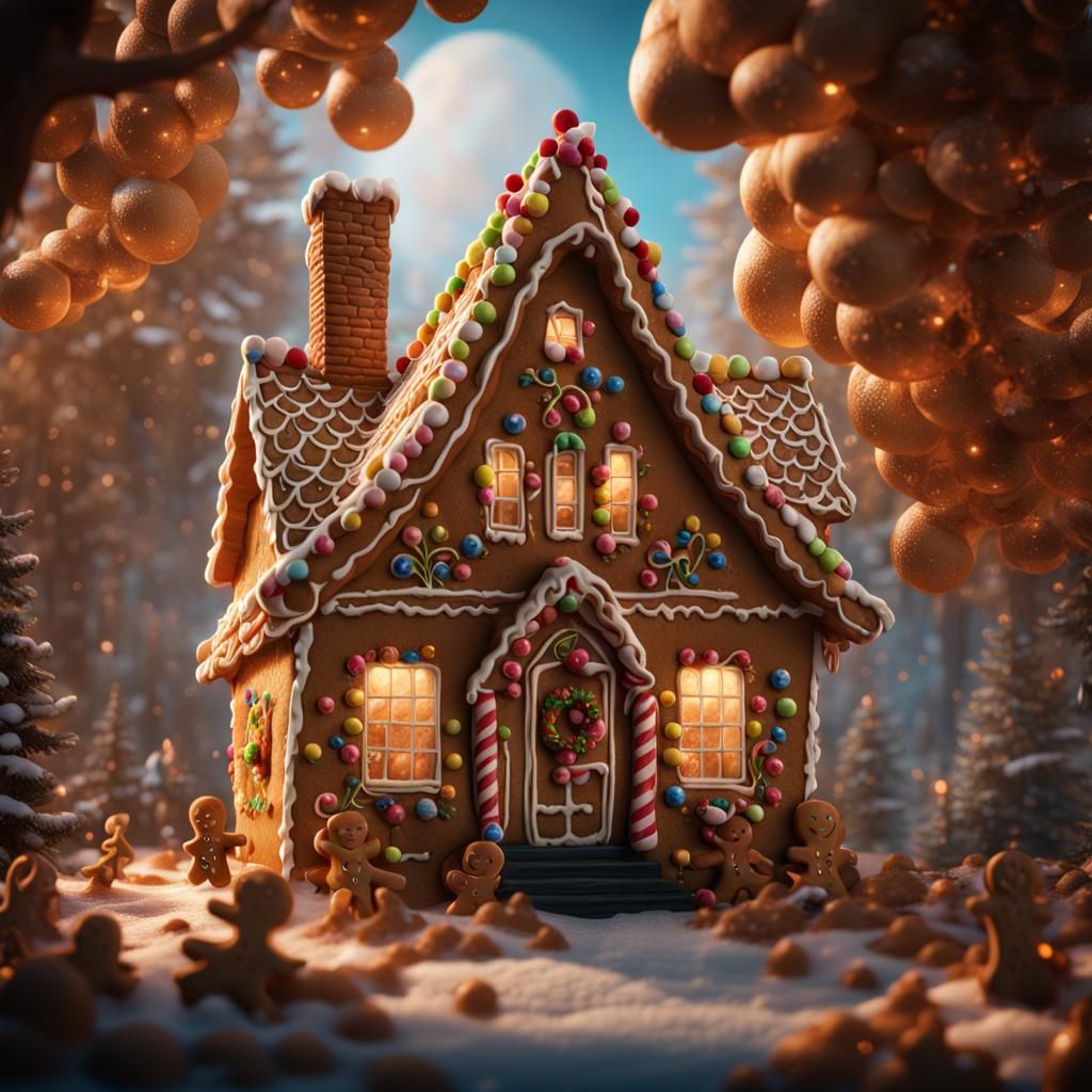 Gingerbread House Under Siege: A Fantastical Feast