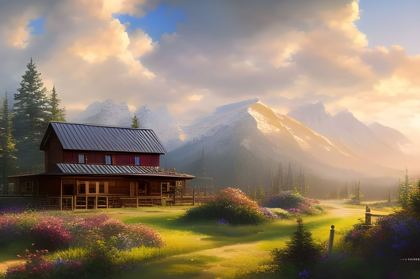 078 - Beautiful homestead cabin in mountain foothills