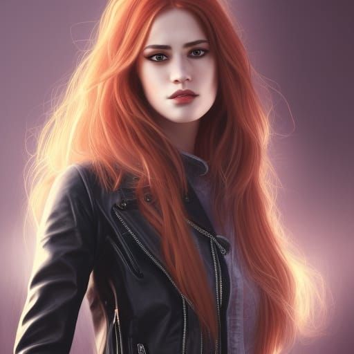 Detailed Portrait of a Woman with Red Hair