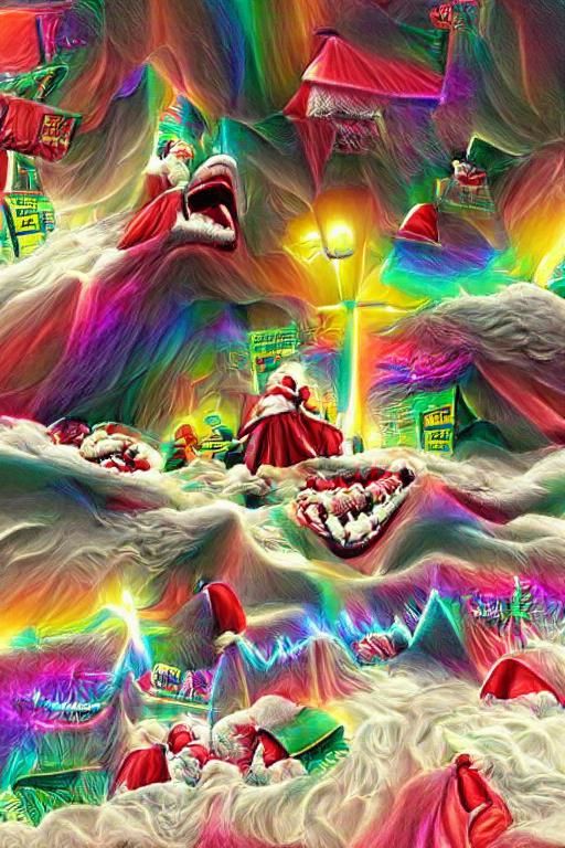 Christmas Madness: A Psychedelic Holiday Artwork