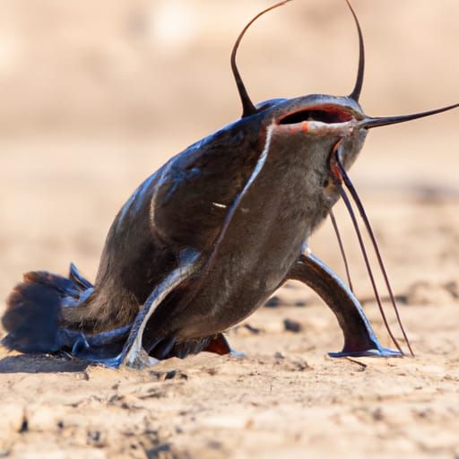 Catfish Walks in Desert: Professional Photography