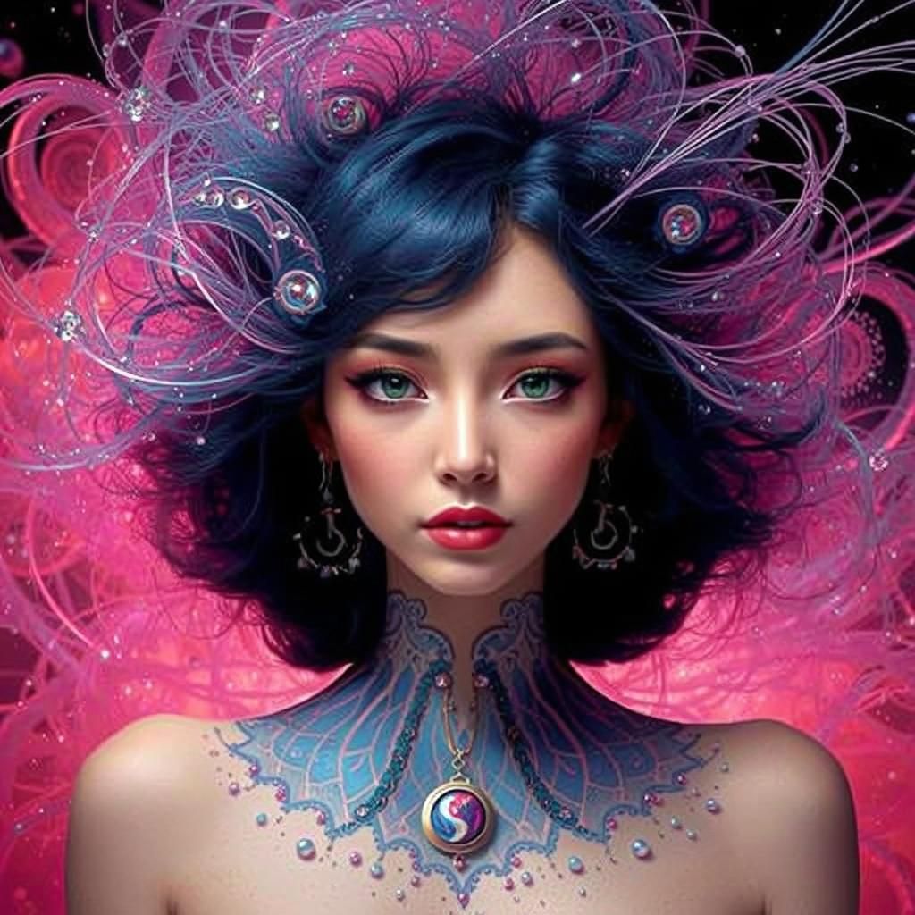 Elegant Taoist Philosophy Artwork in Play of Light