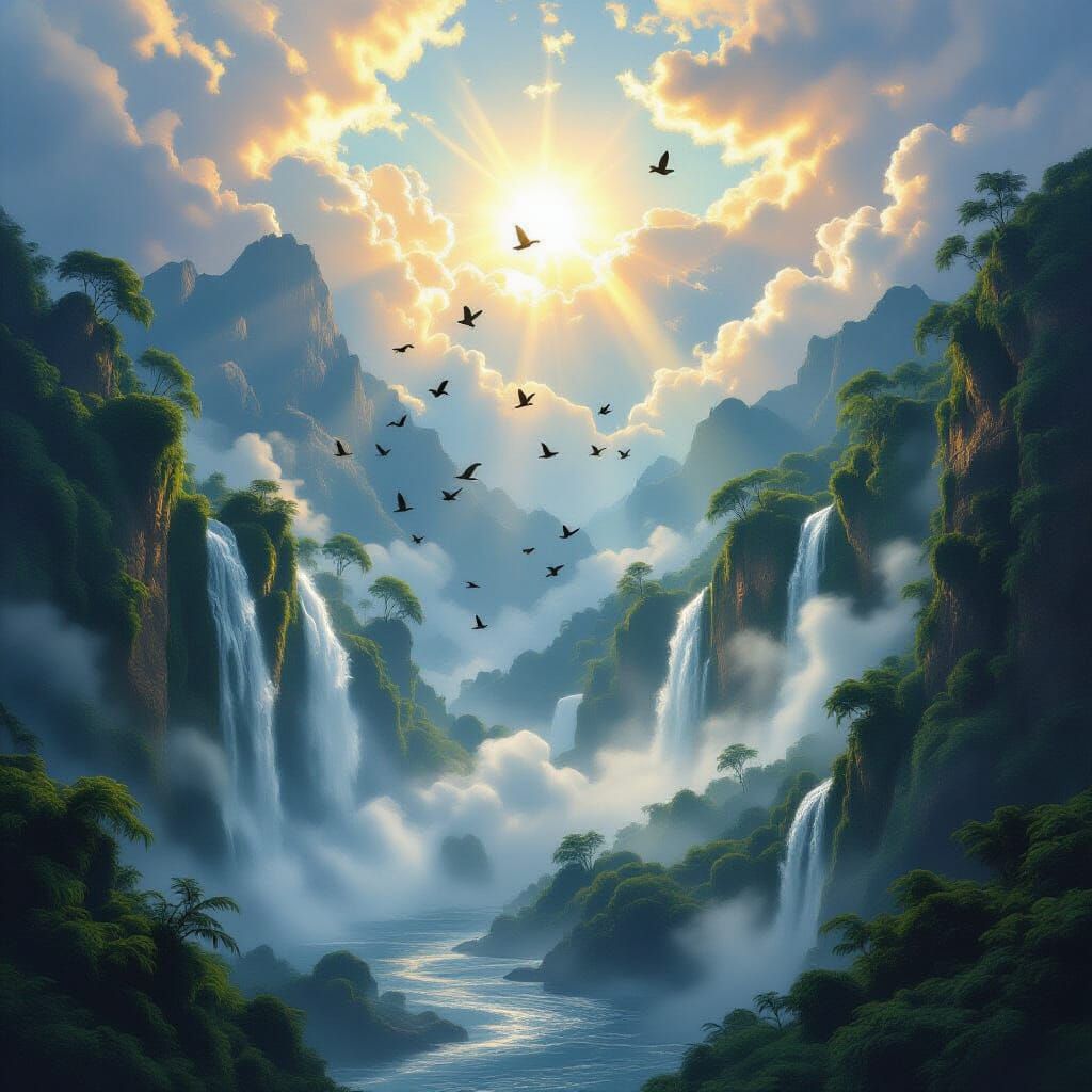 Transparent Torso Reveals Luminous Cascades and Paradise Bir...