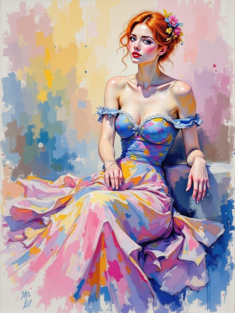 Spring Cherry Blossoms in Soft Watercolor Style