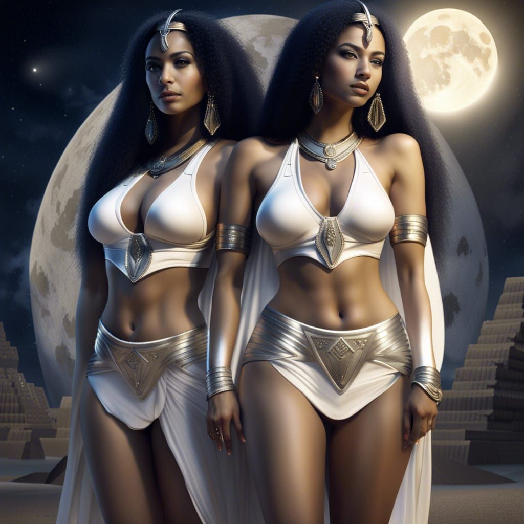 Beautiful twin sisters