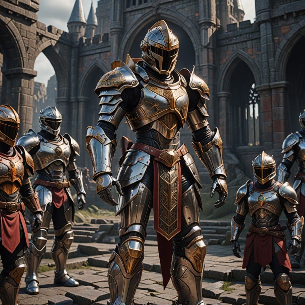 Knight Power Ranger in Medieval Plate Armor