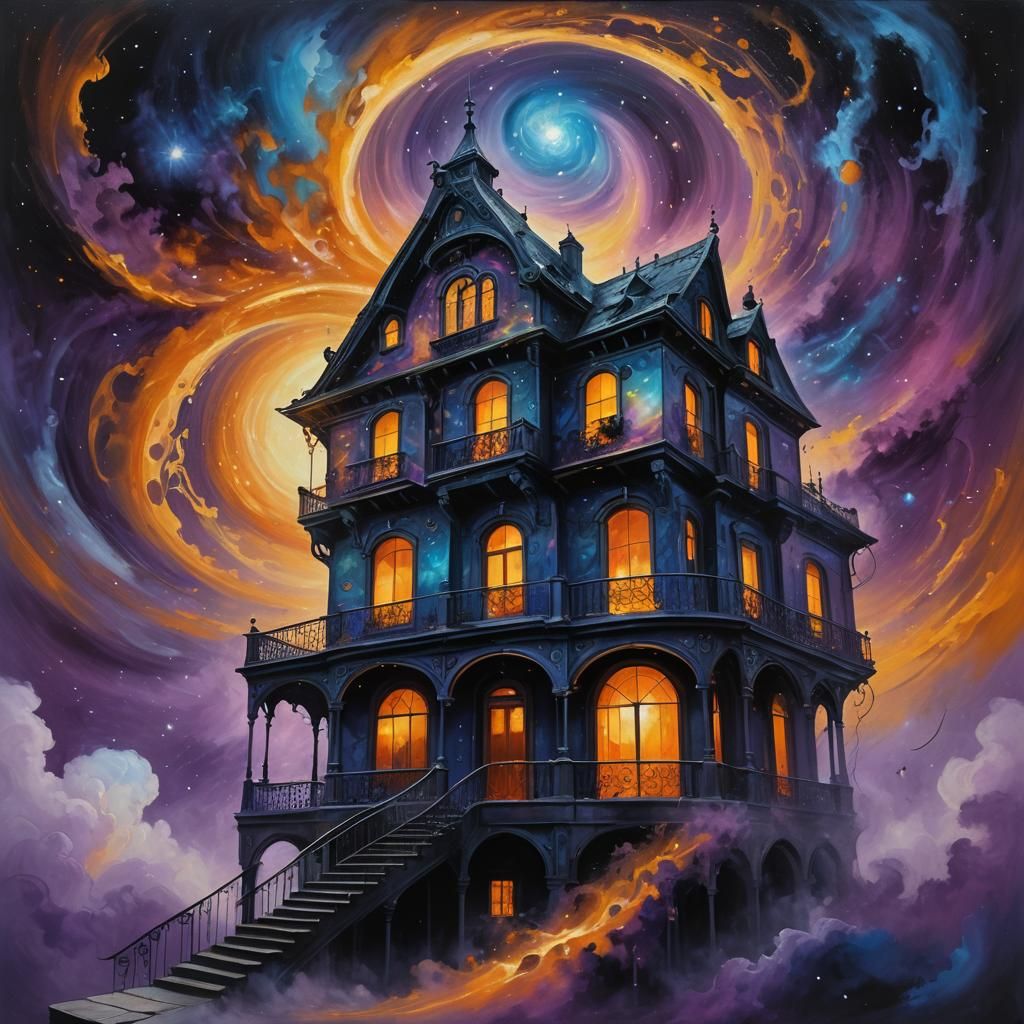 Cosmic Surrealist Home in a Black Hole