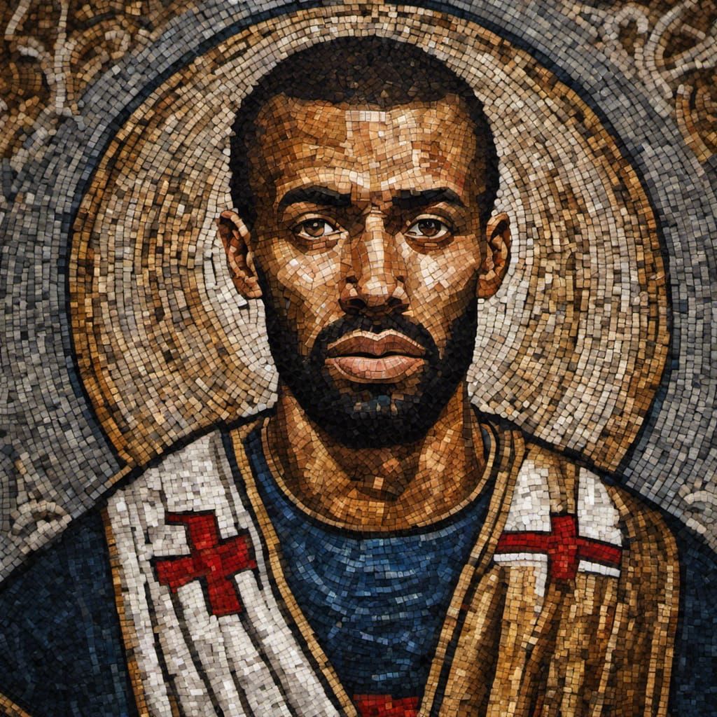 Byzantine Mosaic: Saint Thierry Henry in HDR