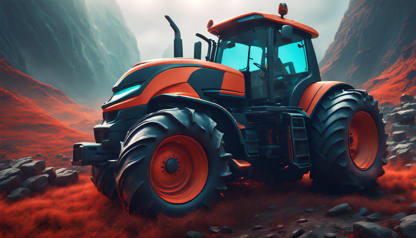 Futuristic High-Powered Tractor Concept Art