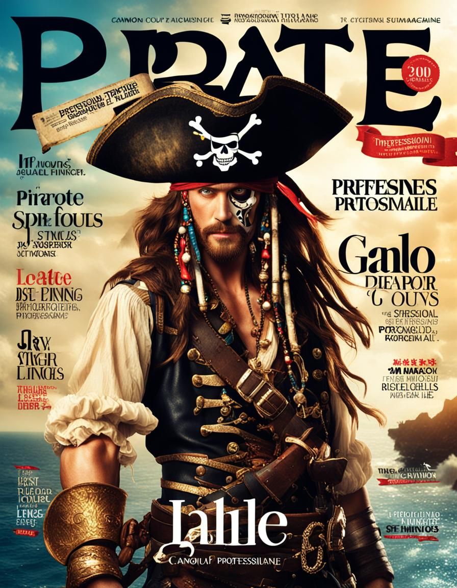 Pirate Glamour Magazine Cover: Professional Photography
