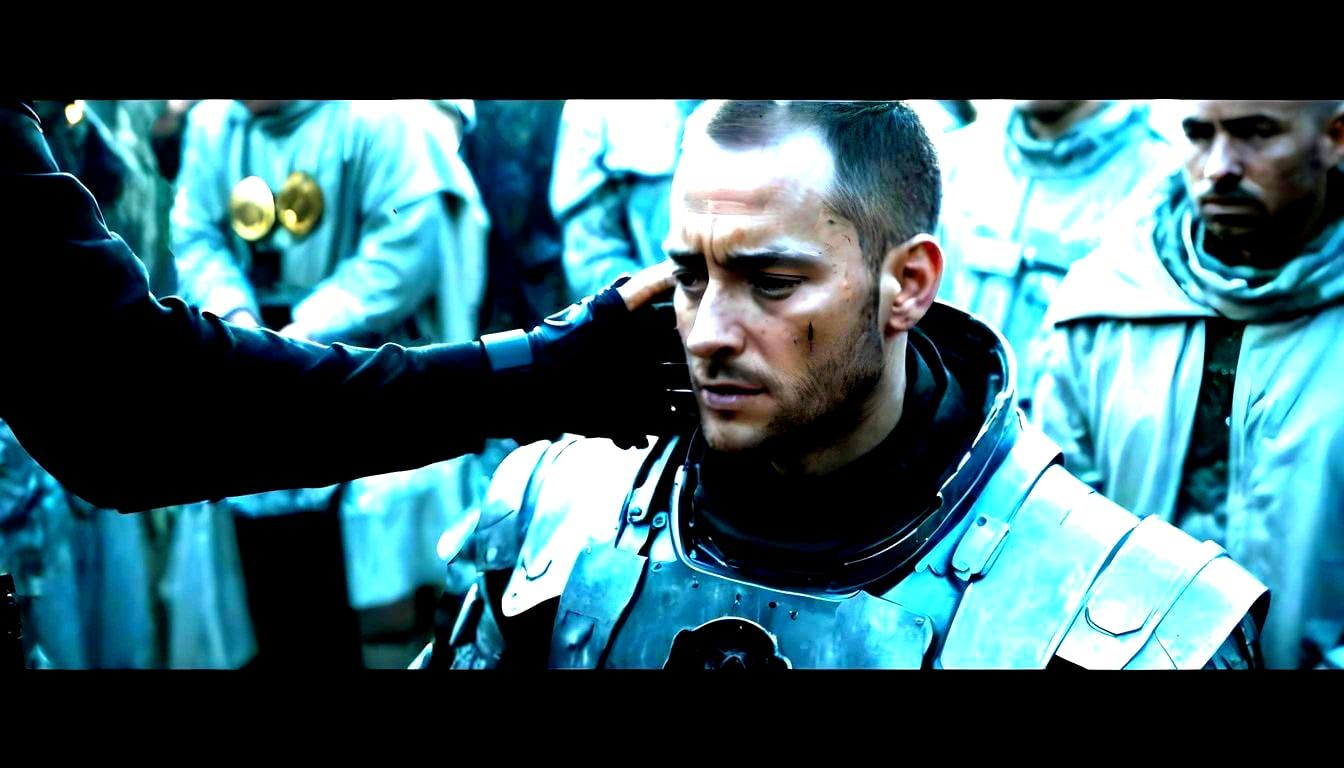 Futuristic Army Receives Divine Blessing in a Timeless Momen...