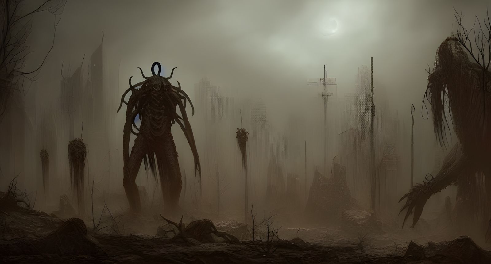 Lovecraftian Elder God Ruins Post-Apocalyptic World