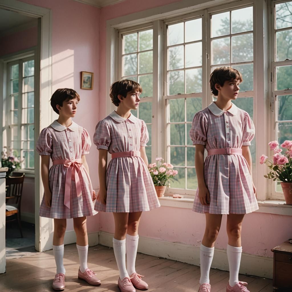 Boys in Babydoll Dresses: A Cinematic Still