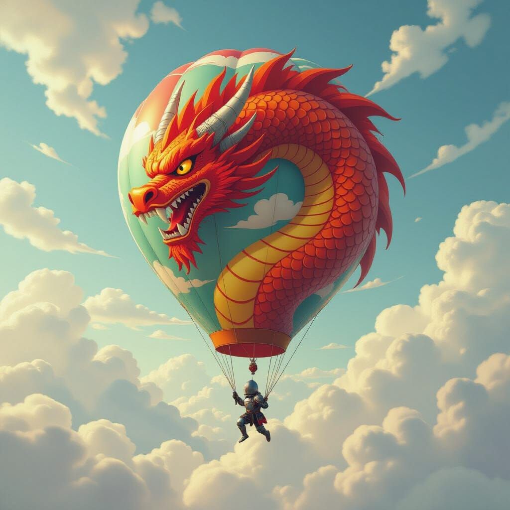 Dragon Balloon Flight in Stylized 3D