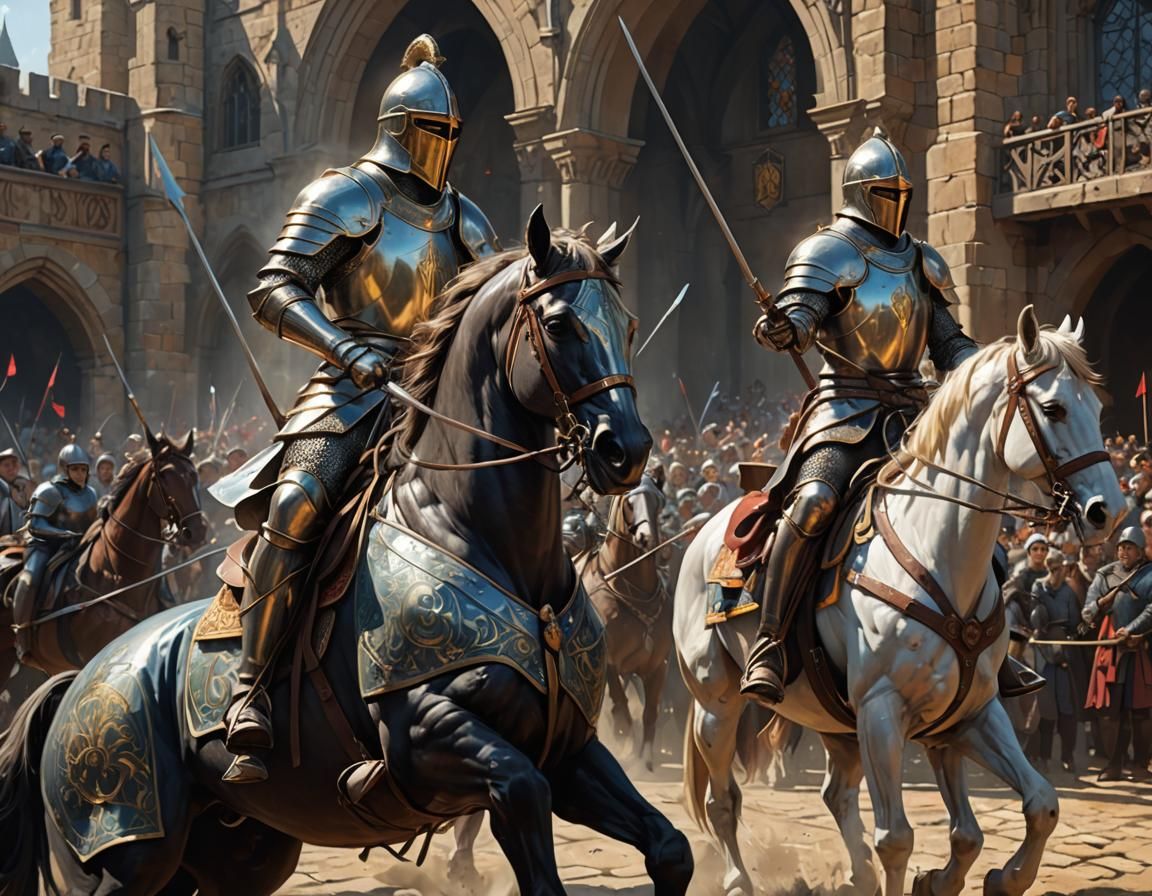 Medieval Knights Jousting Tournament: Hyperdetailed Concept ...