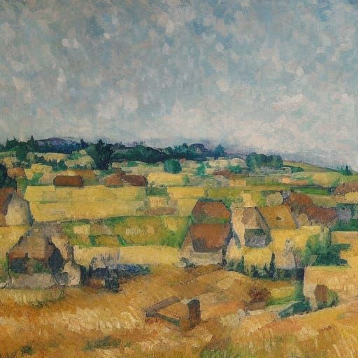 Figure Mashing Potatoes in Ethereal Light