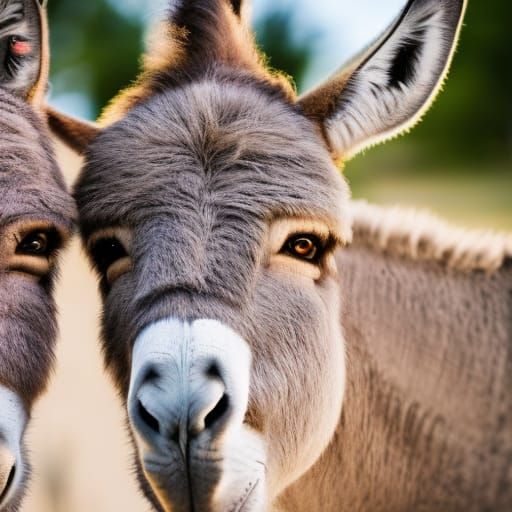 Donkeys in Natural Light: Professional Photography