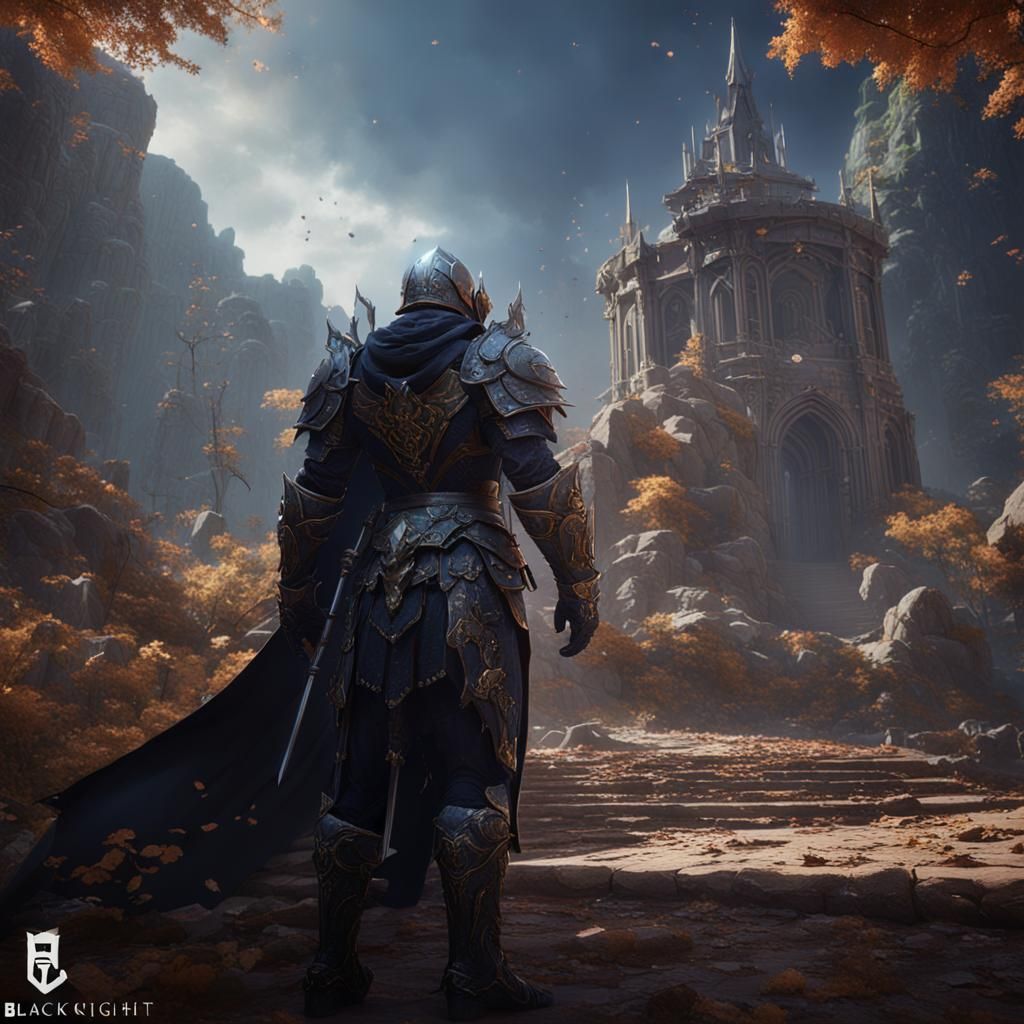 Void Knight in Detailed Fantasy Concept Art