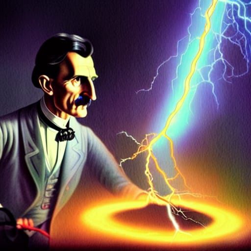 Nikola Tesla's Electric Laboratory in Steampunk Style
