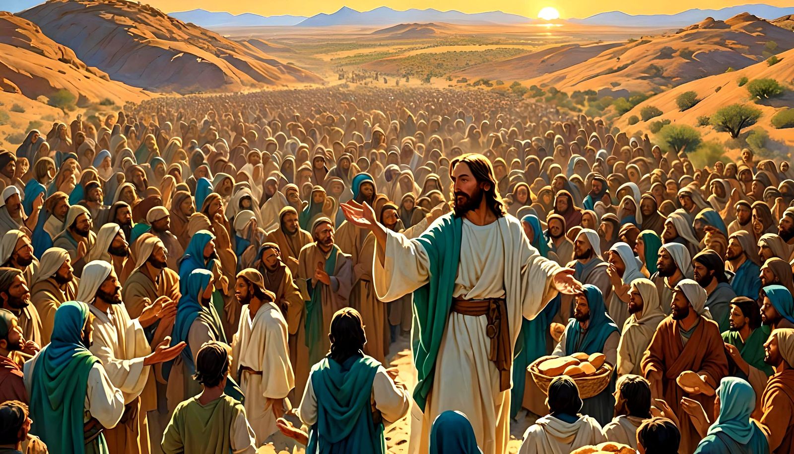 Jesus feeds the Hungry