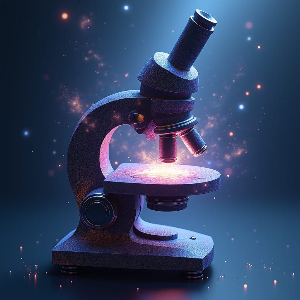 Futuristic Microscope Reveals Swirling Galaxy, Fantasy Conce...