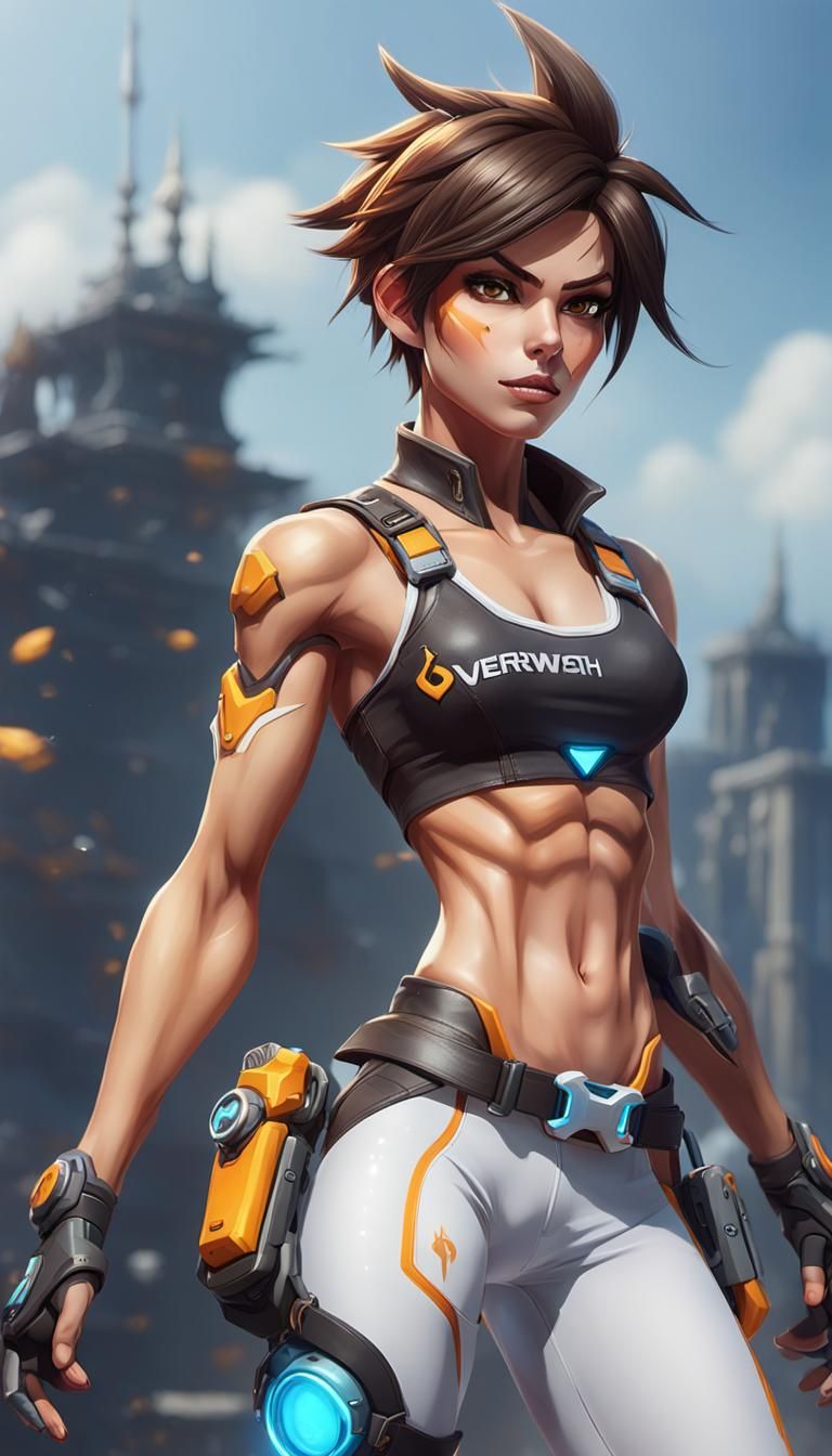 Overwatch-Inspired Fitness Model in Detailed Digital Paintin...