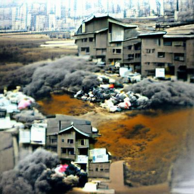 Polluted Industrial Town: High-Density Living
