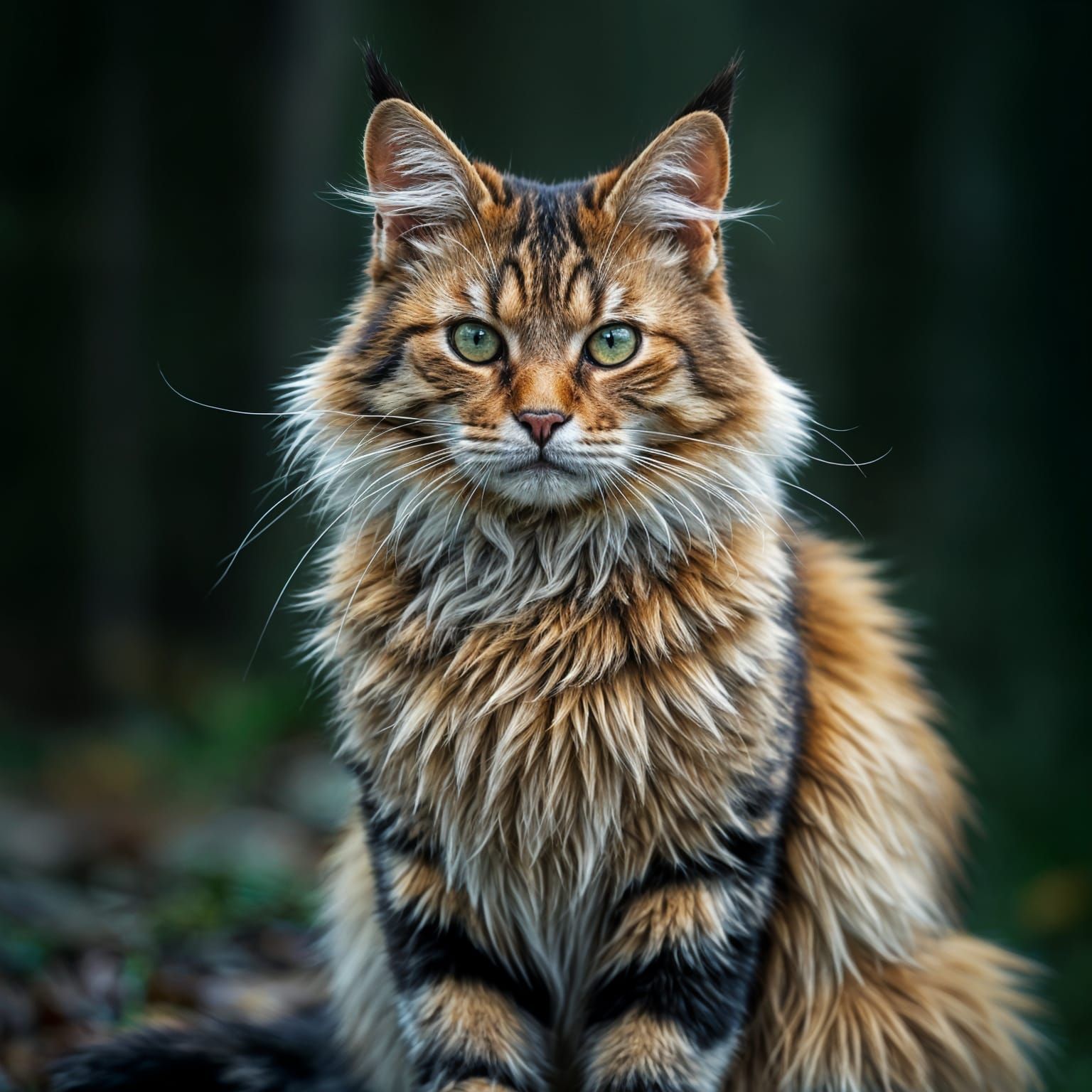 Realistic Maine Coon Cat in Hyperdetailed 8K Resolution