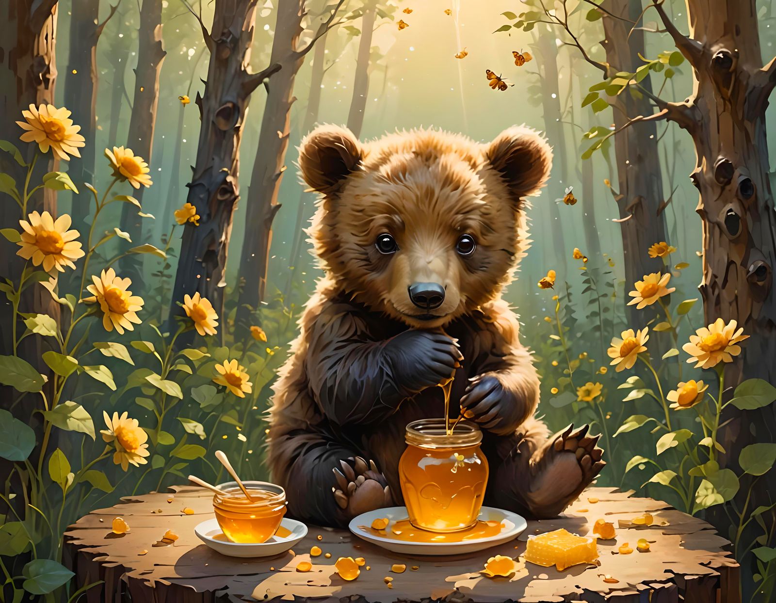 Baby Bear's Dreamy Honey Feast