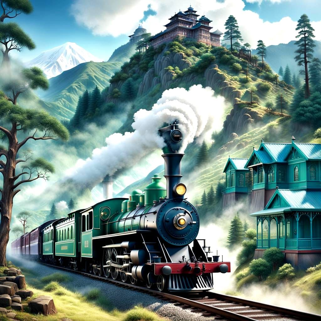 Toy train, a classic for Shimla, capturing the serene beauty...