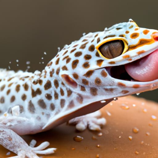 Gecko's Happy Dance in Water Droplets