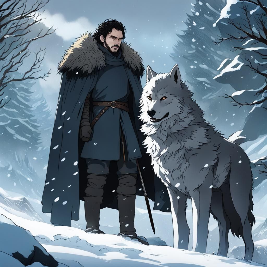 Jon Snow and Robb Stark: Anime Battle Scene