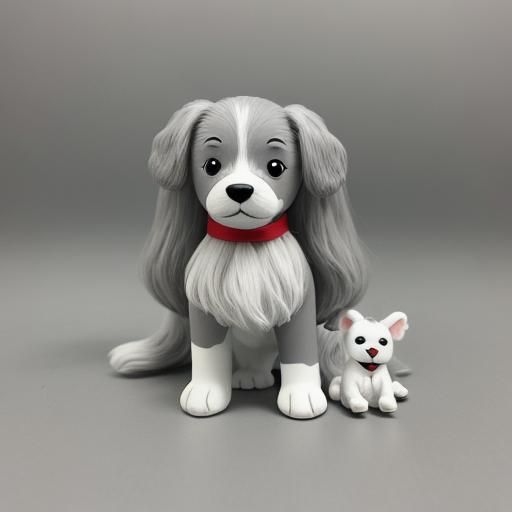 Sylvanian Families Long Hair Dog Toy