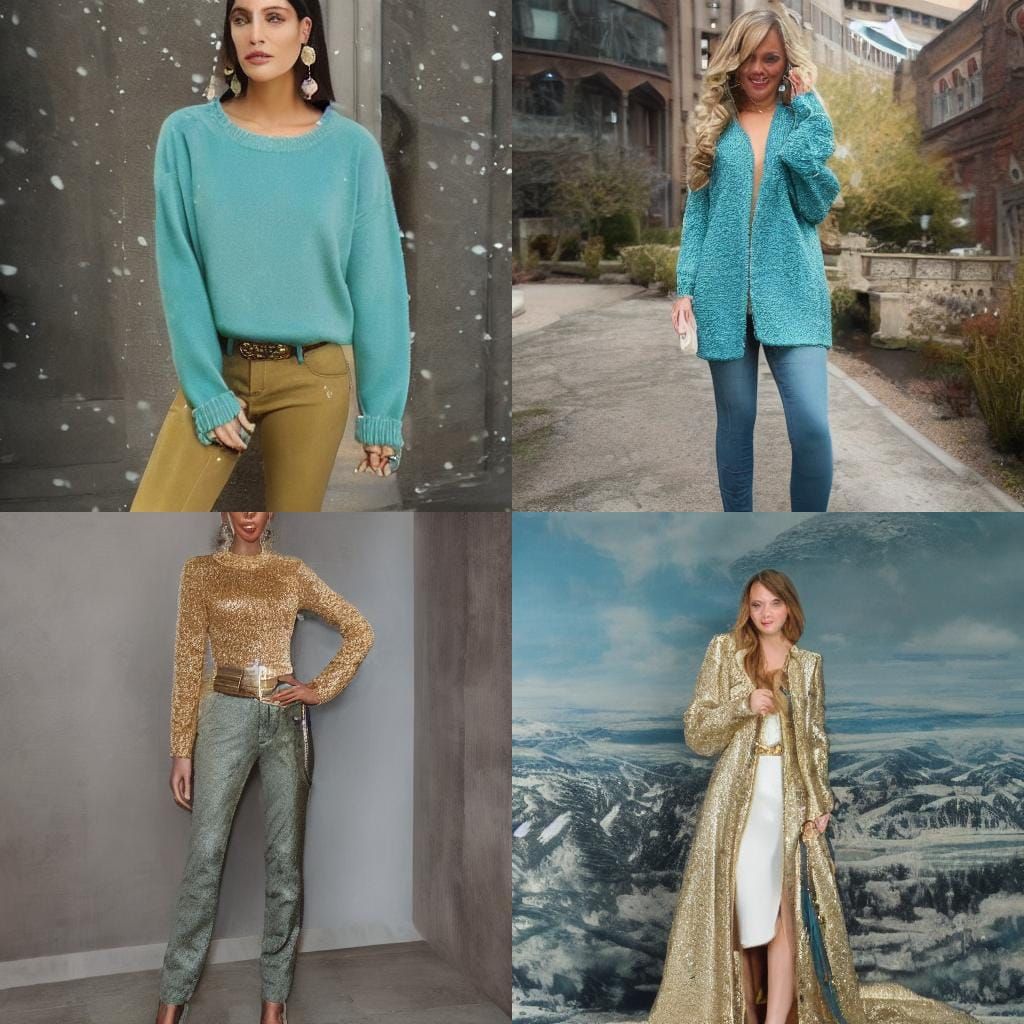 Baby Phat Gold and Teal Fashion Collection