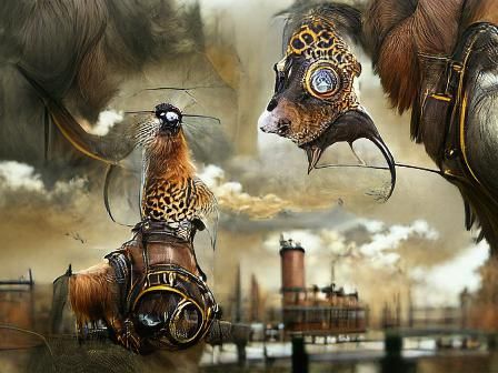 Steampunk Animals in a Fantasy World