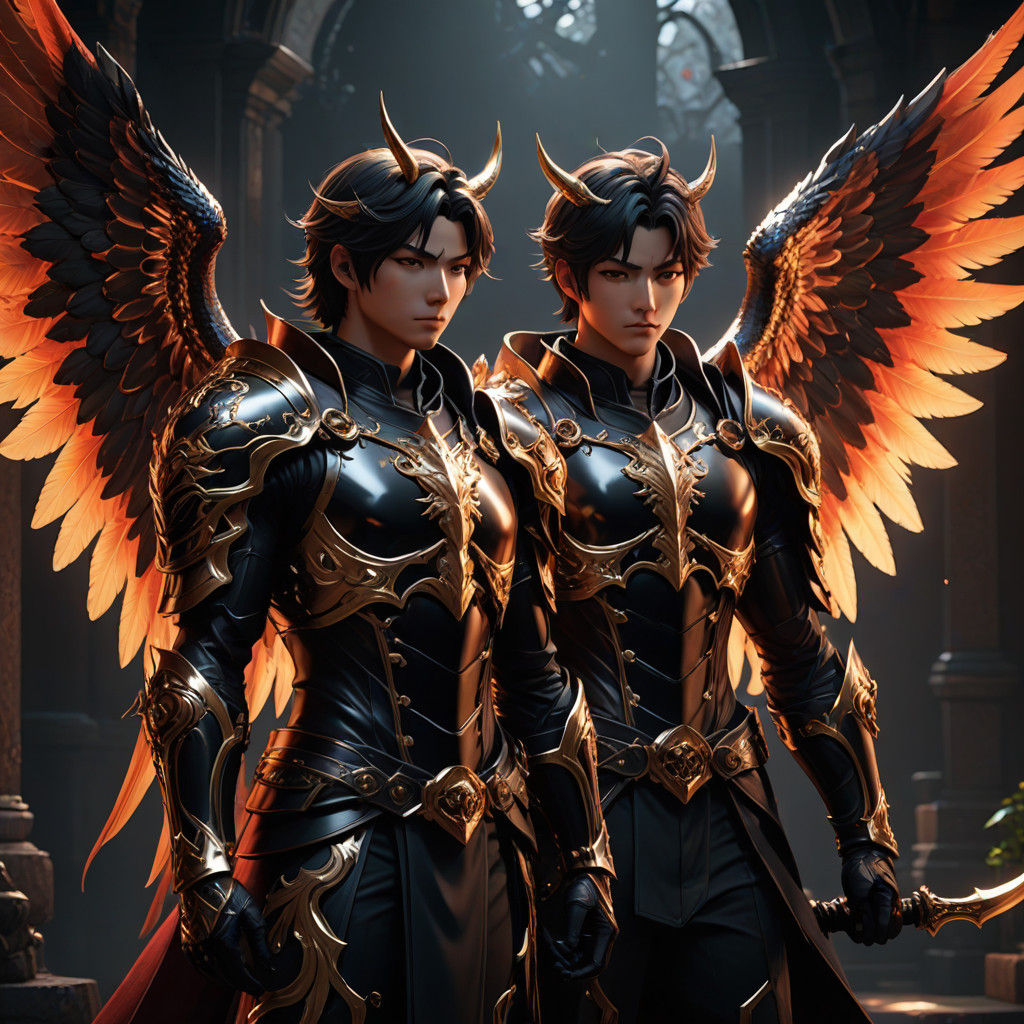 Angel and Demon Stand Tall in Harmony