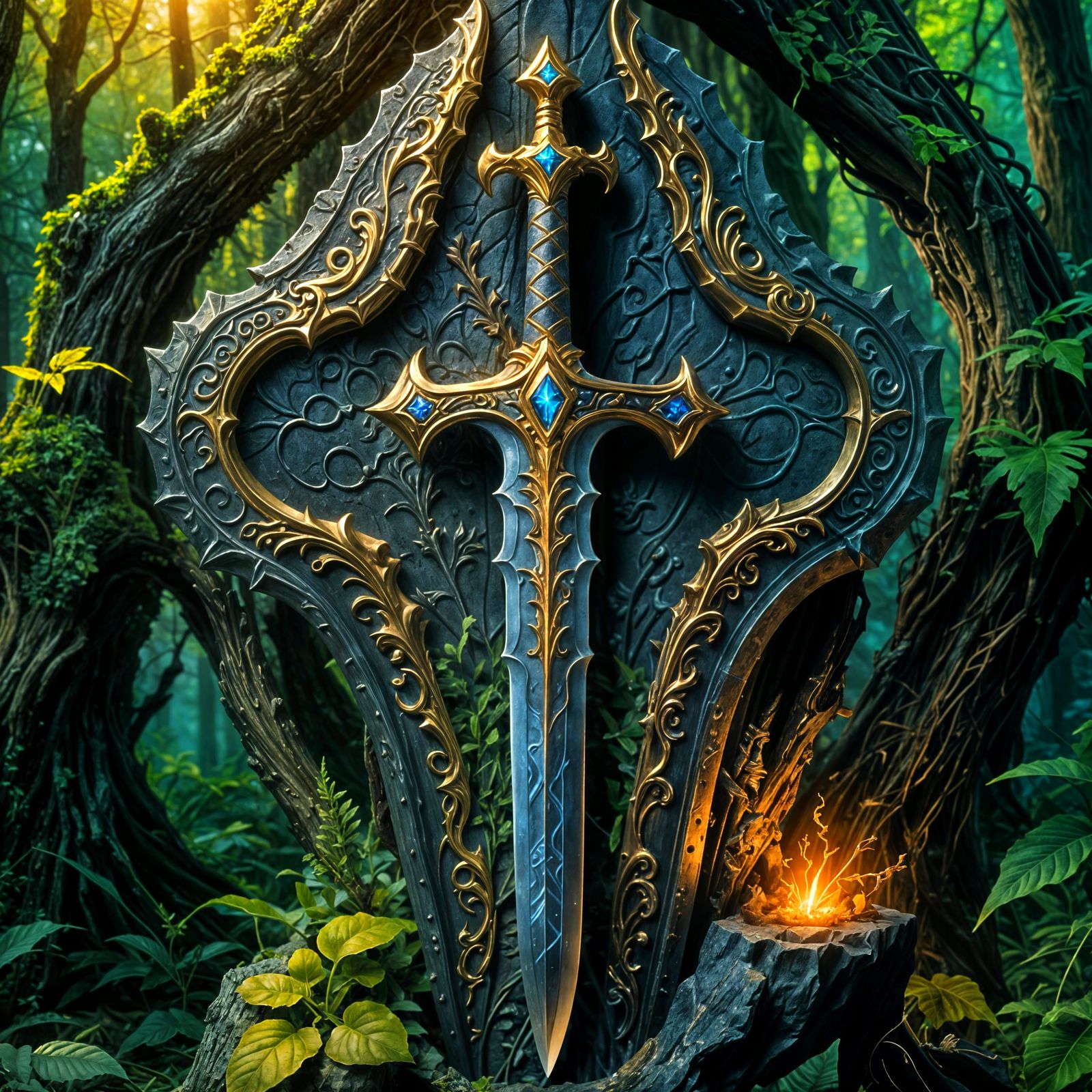 Ultrarealistic Sword of Nuada with Fairy Dust Glow