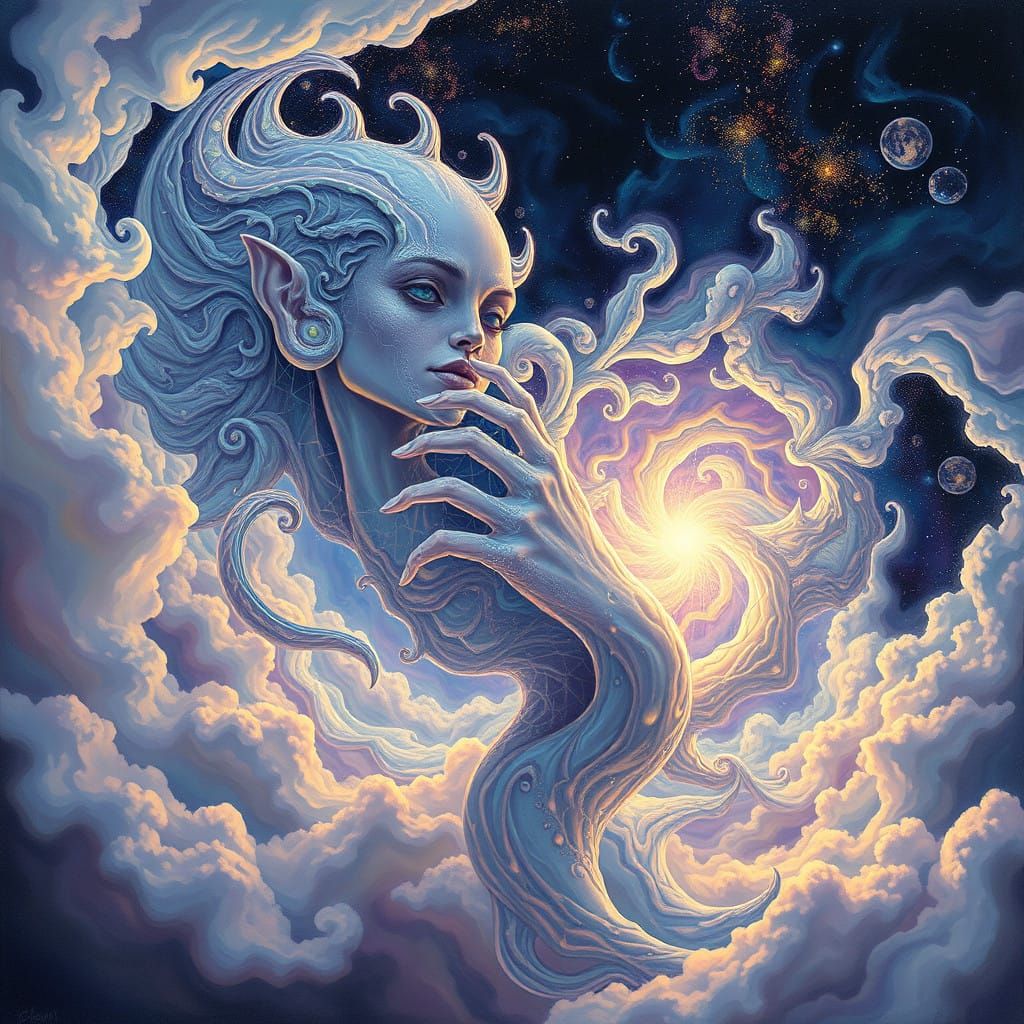 Cosmic Entities Emerge from Shimmering Fractal Patterns