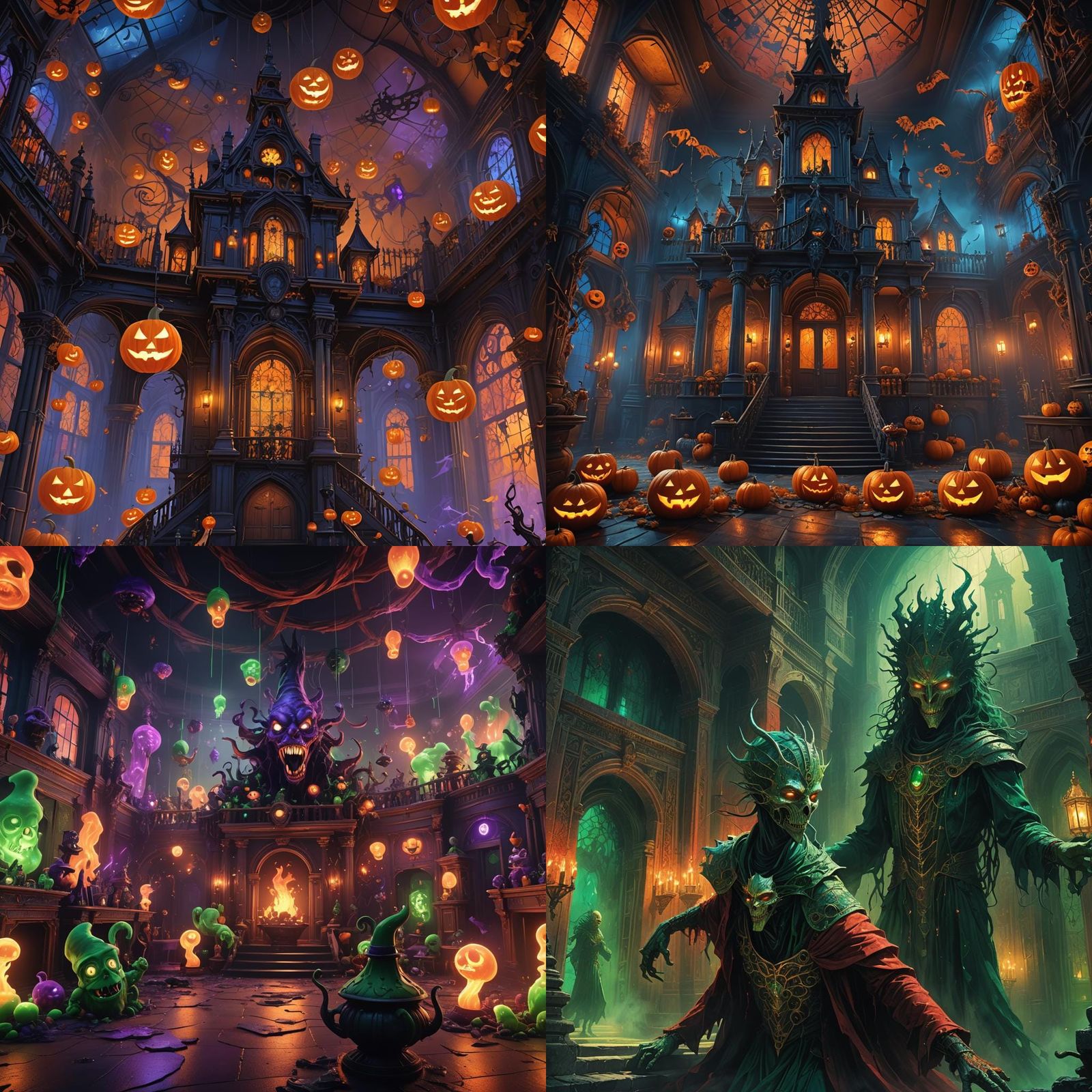 Monster Madhouse Halloween Party: Detailed Matte Painting