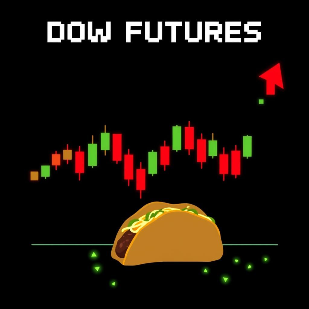 Synthwave Candlestick Chart With Taco