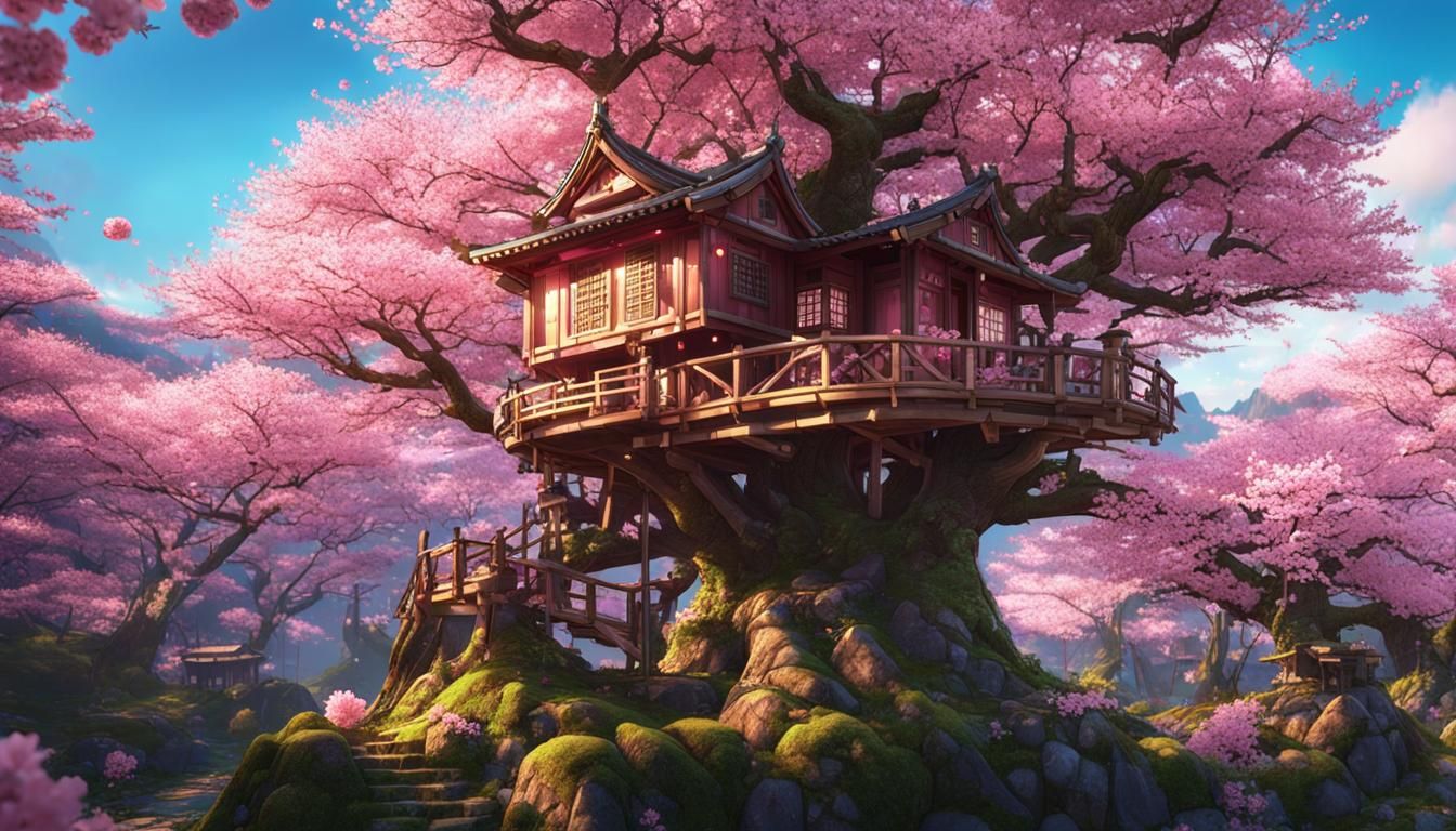 Cherry Blossom Sakura Treehouse