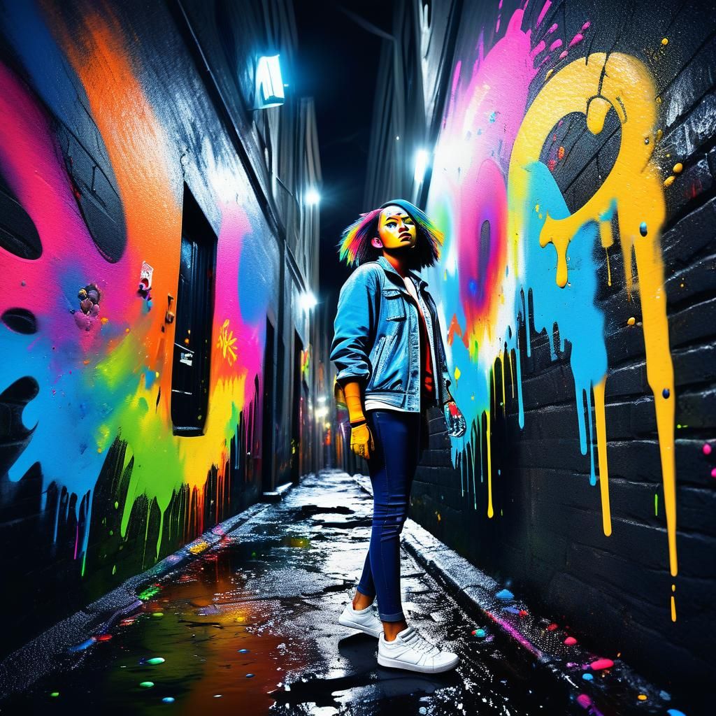 Empowering Graffiti Art: Striking Woman Battles World Proble...