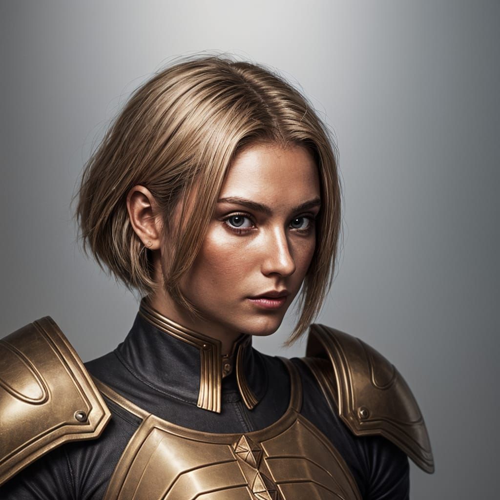Metallic Slavic Soldier with Blonde Hair