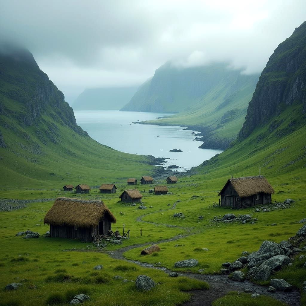 Isolated Aleutian Village on Attu Island