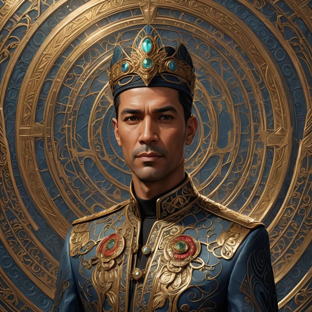 Elegant Portrait in Art Nouveau Style, Unreal Engine