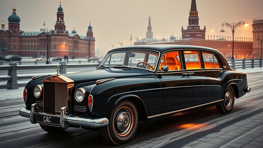 Opulent 1960s Limousine in Moscow, Soviet Constructivism Sty...