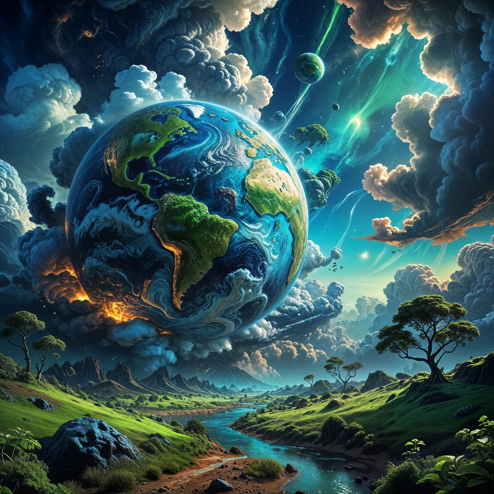 Earth as a Demon: A Digital Rendering