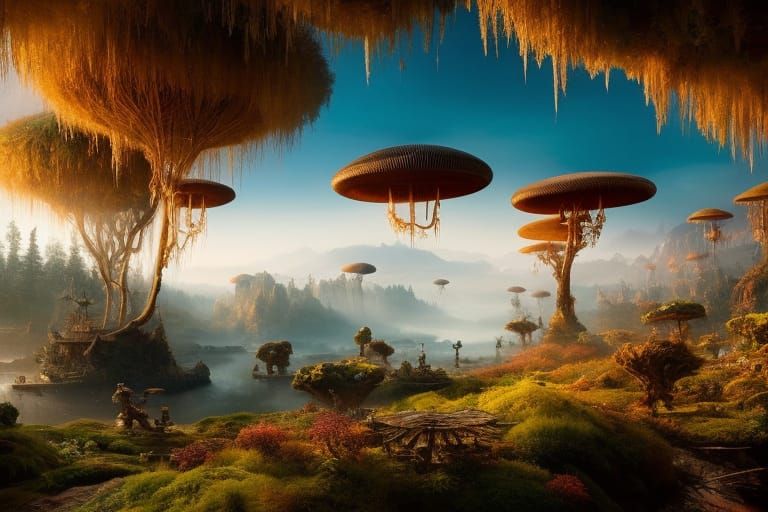 Trypophobic Mushrooms in a Magical Forest